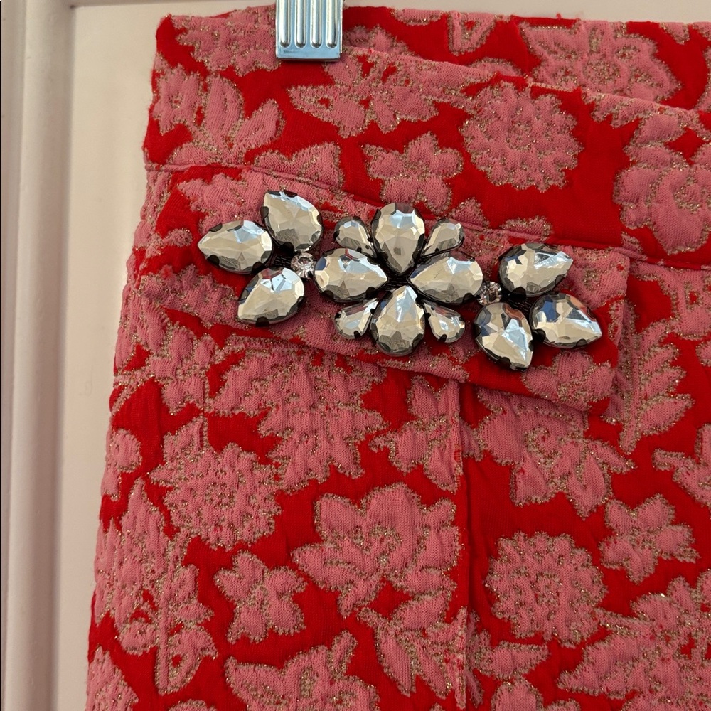 NWT Zara Brocade Crystal pocket Pants - Picture 4 of 11